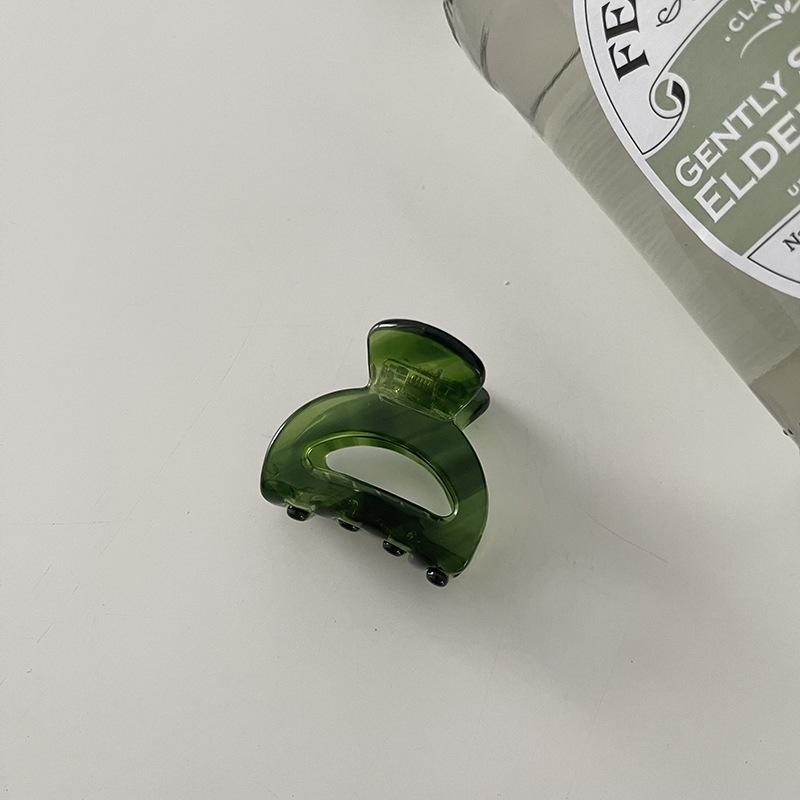 Hochwertige grüne Twill-Acetat-Klammer sanfte Hinterkopf-Haarklammer Bade-Haarklammer Haarnadel Kopfschmuck