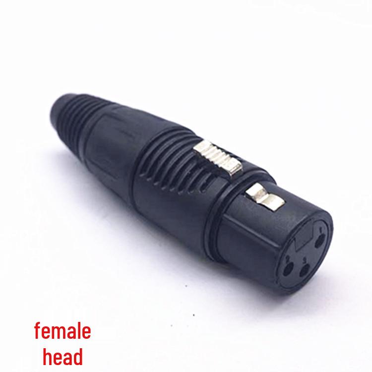 Connettore XLR a 3 pin con pin in rame, in plastica nera, per la ricarica di scooter elettrici