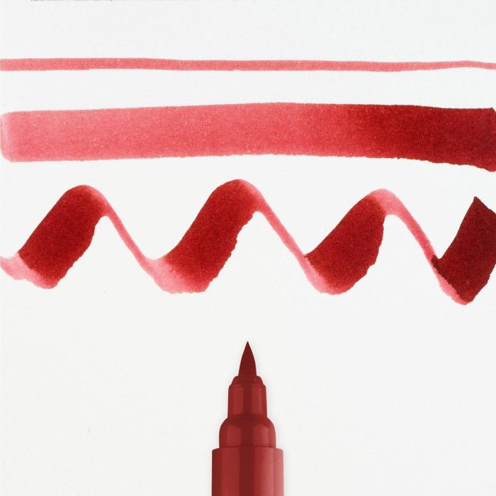 Feutre pinceau aquarelle - Ecoline Talens 441 - Acajou - Pointe fine - Prêt à l'emploi