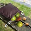 Sac de cueillette mains libres Sac de glanage pliable avec ceinture Toile et cuir PU Ceinture de taille réglable Pochette pour fruits et légumes Pliable
