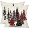 2Pcs 45x45cm Christmas Tree Cushion Cover Luxury Pillow Shell Dacron Throw Pillow Case  Children