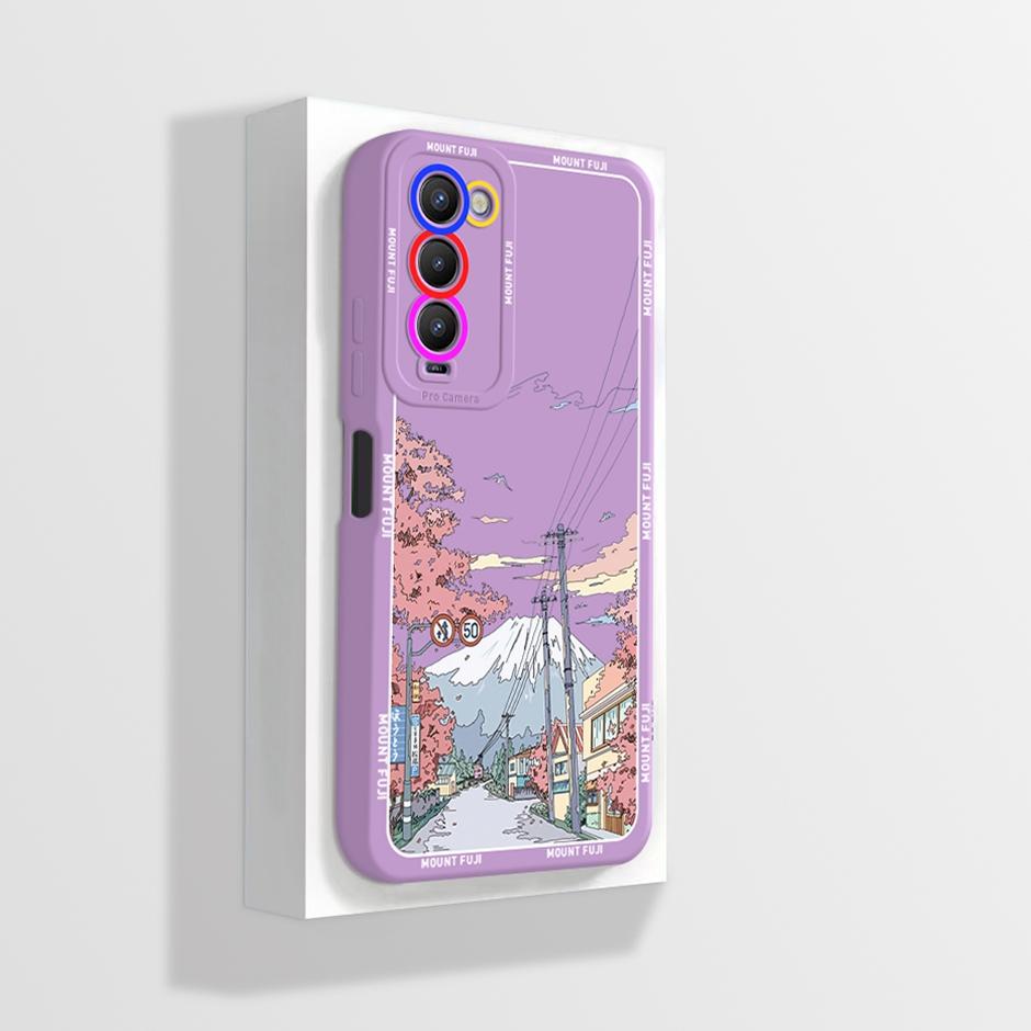 For Tecno Camon 18 18P Case CH6 CH7 Soft Silicone Phone Cover for Camon 18 Camon18 P Camon18P Cases Straight Edge Bumper Fundas