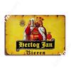 Hertog Jan Dubbel Retro Metal Plate Wall Mural Garage Club Decoration Holland Beer Metal Posters Metal Signs Netherlands