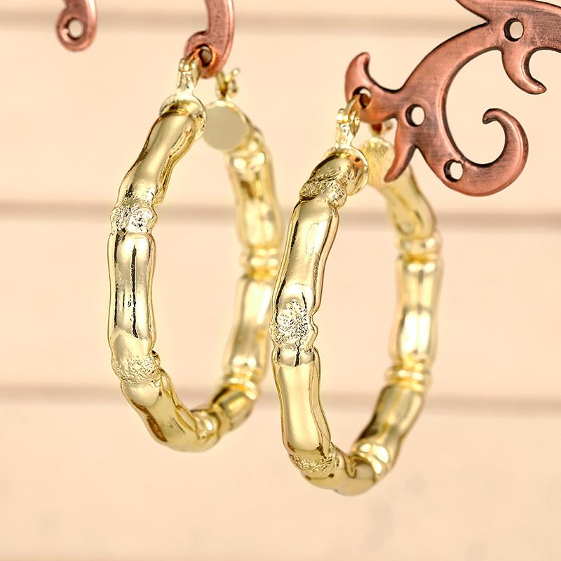 

CAOSHI Special Interest Thread Design Gold Color Party Hoop Earrings for Women Temperament Accessories for Engagement Wedding