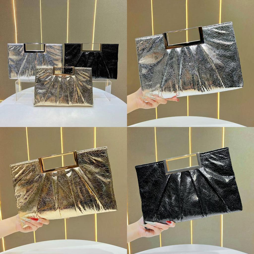 Elegant Sequined Evening Bag With Chain Strap For Formal Events