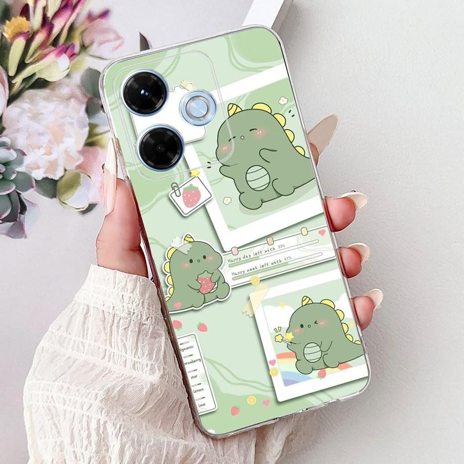 New For Xiaomi Redmi 13x 4G Case Cute Cartoon Panda Machine Flower TPU Soft Silicone Cover For Xiomi Redmi 13X Shockproof Bumper