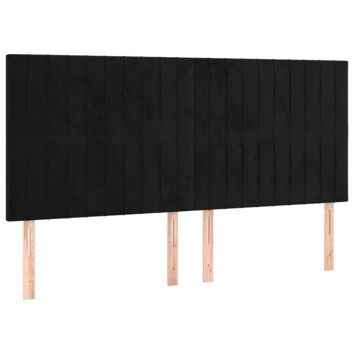 Maison Exclusive - Tête de lit Noir 200x5x118/128 cm Velours