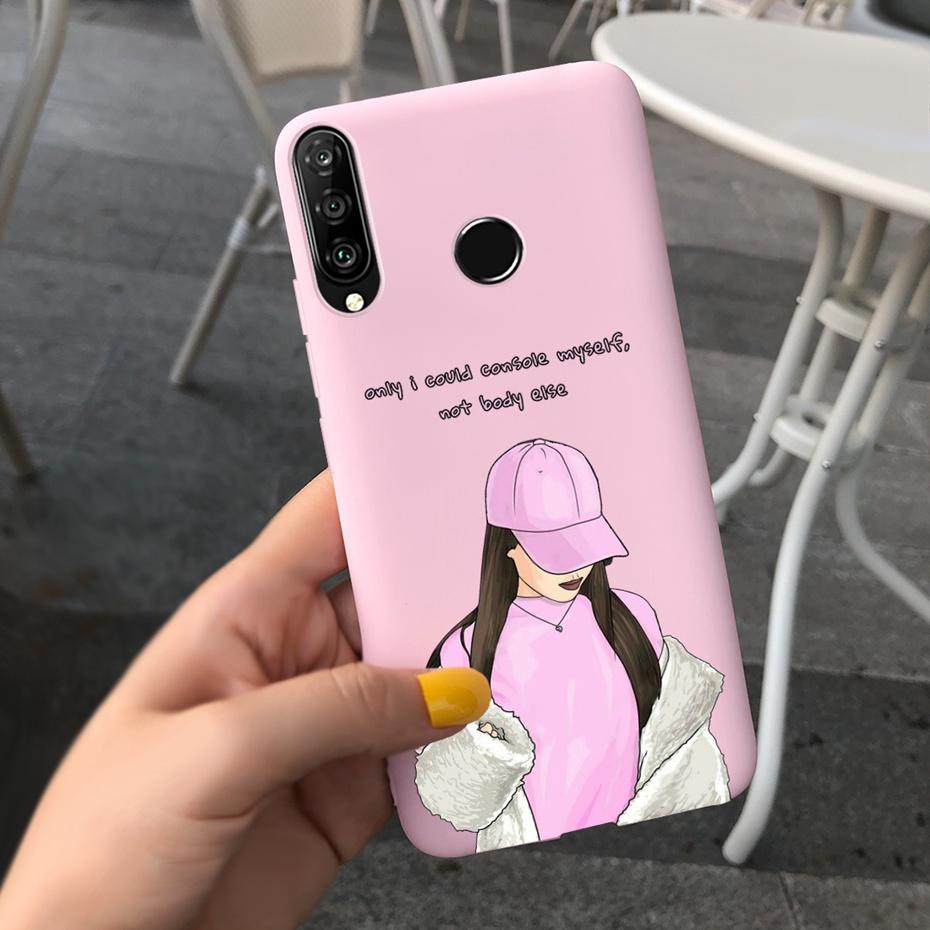 For Huawei P30 Lite Phone Case Flower Girl Pattern Soft Silicon Cover For Huawei P30 Pro Lite Case Cute Funda P 30 P30lite Cases