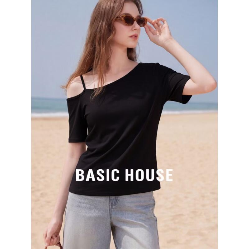 Basic House Women s Off-Shoulder Commuter T-Shirt S