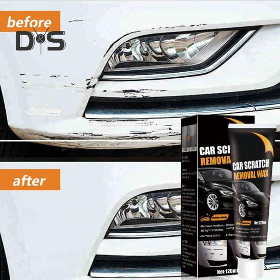Car Scratch Repair Cream 120ml Automotive Paint Scratch Repair Polishing Wax Deep Scratch Filler for Vehicles Car Scratch Remover Kit with Sponge And