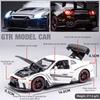 1/32 Scale Nissan GTR R35 Alloy Sports Car Diecast Model Sound & Light Desktop Collection Decorative Gift Boys Display Ornament