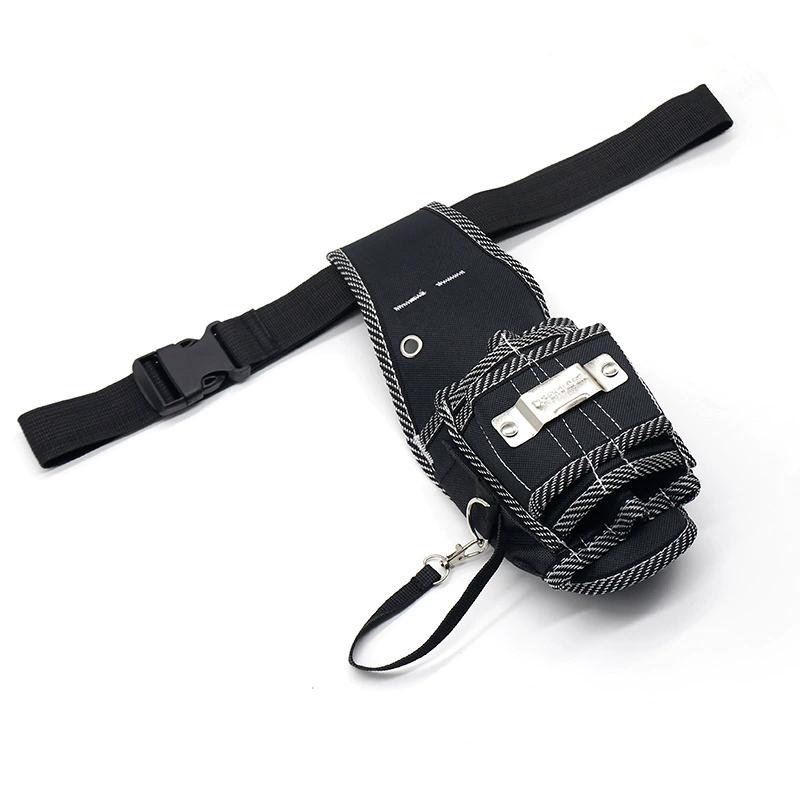 Durable Fabric Tool Belt Pouch with Adjustable Strap and Multiple Pockets for Electricians and DIY Projects