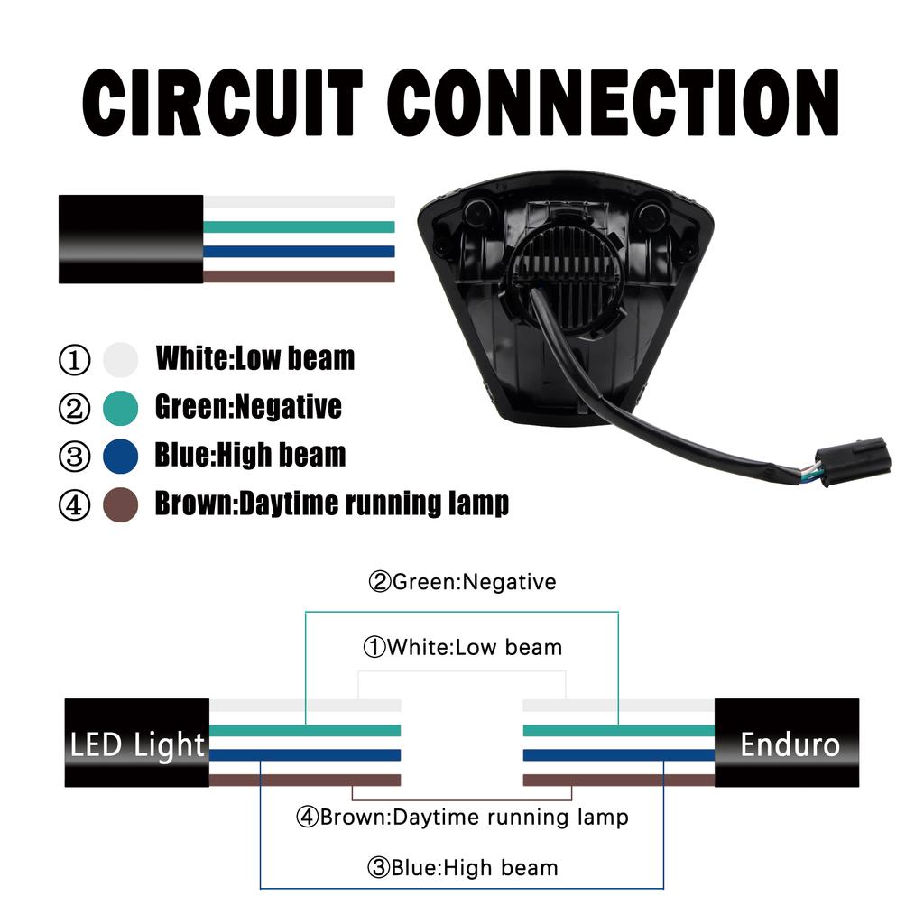Motorcycle Headlight LED 2025 Wick for GASGAS EC 250 300 300GP 450F ES 350 500 700 SM700 Supermoto Parts Motocross Dirt Bike