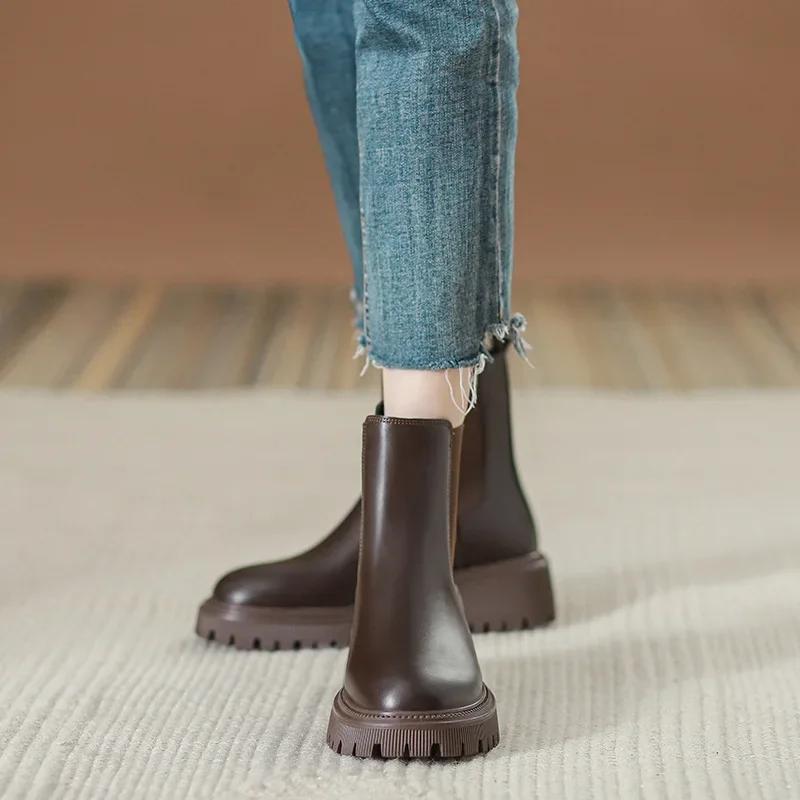 New Arrival 2025 Thick-Soled Chelsea Boots, Fashionable Boots for Women, Knee-High Boots for Ladies