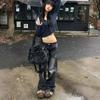 Retro Washed Distressed Straight Leg Jeans Men Women Loose Fit Cotton Denim Pants Casual Vintage Style