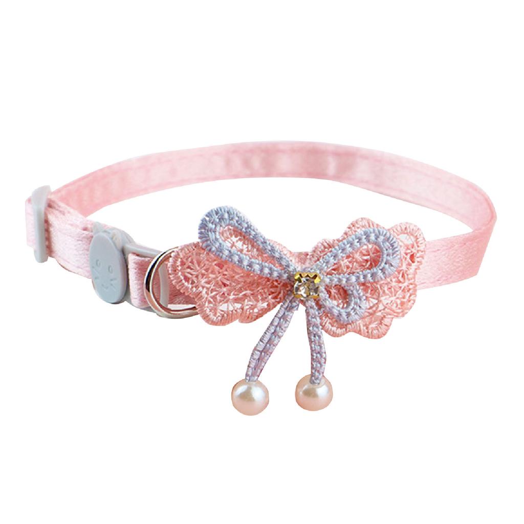 Haustierhalsband Verstellbar Weich Tragbar Niedlich Modisch Katze Fliege Halsband für Tägliches Spazierengehen Party