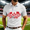 Men's Casual Soccer Print Quick Dry Polo Shirt Lightweight Mesh Breathable Short Sleeve Top for Outdoor Sports and Daily Wear