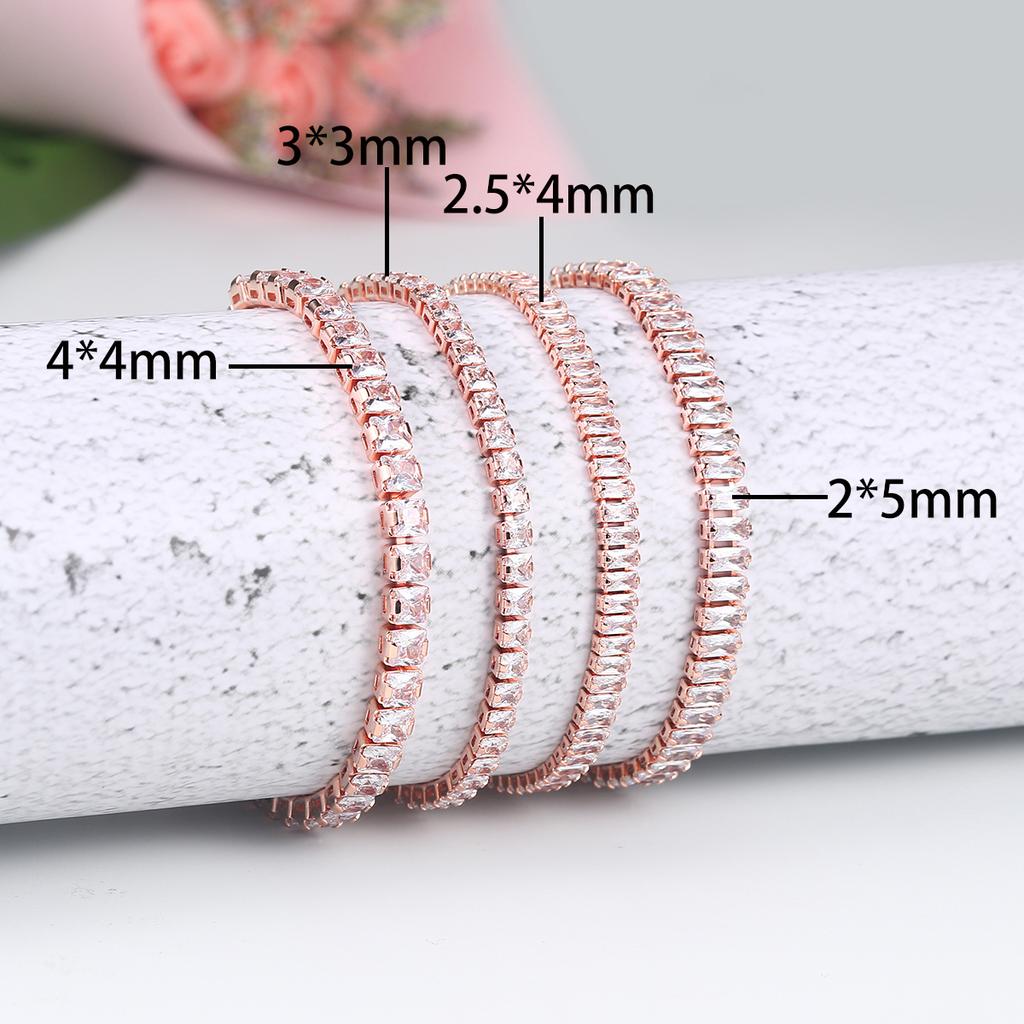 Adjustable Various Size Tennis Bracelet For Women Geometric Clear Zircon Wedding Party Jewellry Items DZH007