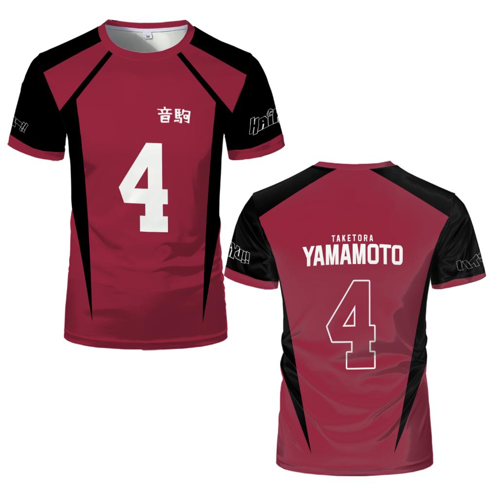 Cosplay Costume School Volleyball Club Men Sportswear Tee Kids Anime Haikyuu Nekoma Jersey Uniform T-shirt Kozume Tetsurou Kuroo