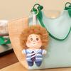 Cute Curly Hair Plush Doll Soft Stuffed Mini Girl Boy Doll With Afro Hairstyle Kawaii Bag Charm Keychain Accessory