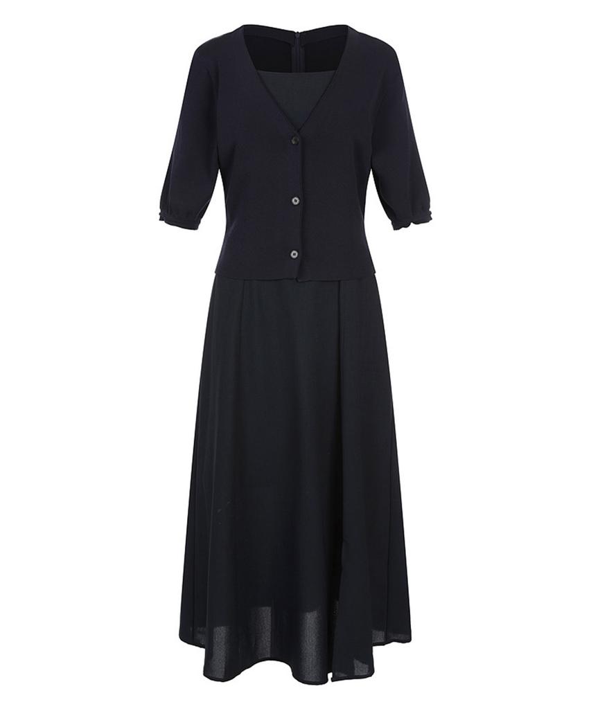 MAREMONTE Knit Combo Dress_M245Mop39P0