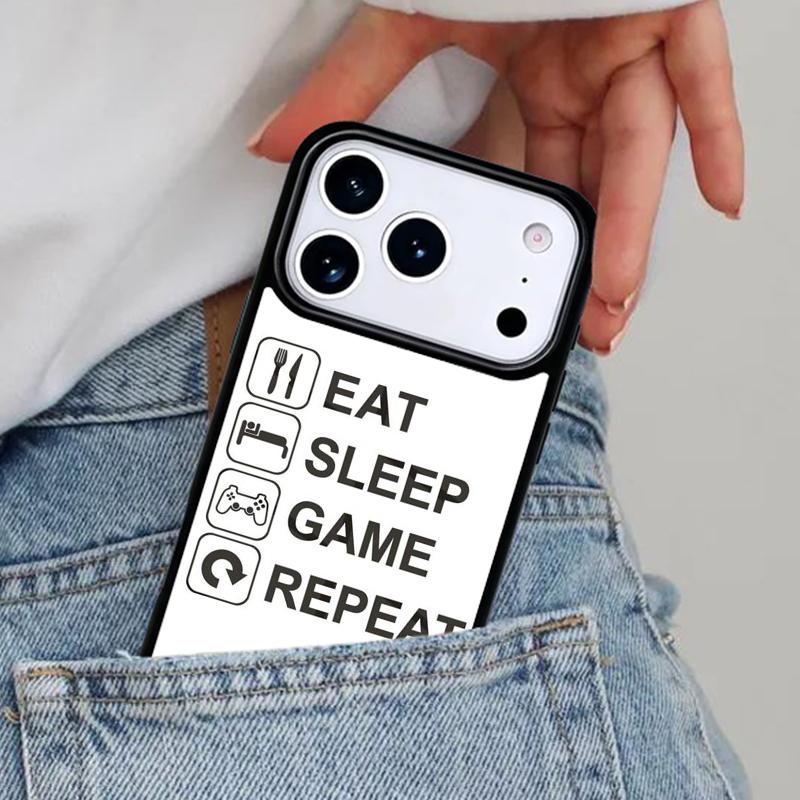 Game Repeat Phone Case for iPhone 16e 15 14 13 12 17 Pro Max Plus Air 17pro Cover Coque