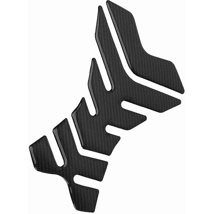 Kohlefaser-Pad-Schutz Motorrad Gas-Aufkleber Schutz Aufkleber Universal Motorrad Tankaufkleber Kraftstofftank-Schutz Passend für Dukadi Aprilla Schwarz