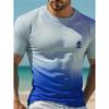 Hawaiian Street Fashion Men's T-shirt New Summer Beach Vacation Men's Casual T-shirt Outdoor Beach Men's Short-sleeved Top