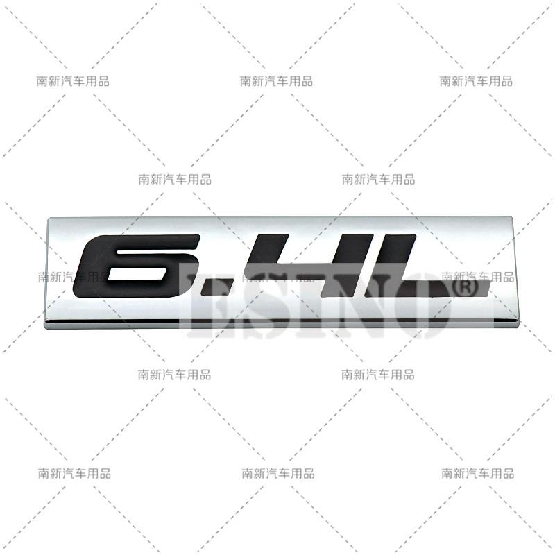 Car Styling 3D Metal Chrome Zinc Alloy Adhensive Emblem 6.0L 6.1L 6.2L 6.4L 7.0L 7.3L Body Trunk Fender Badge Accessory