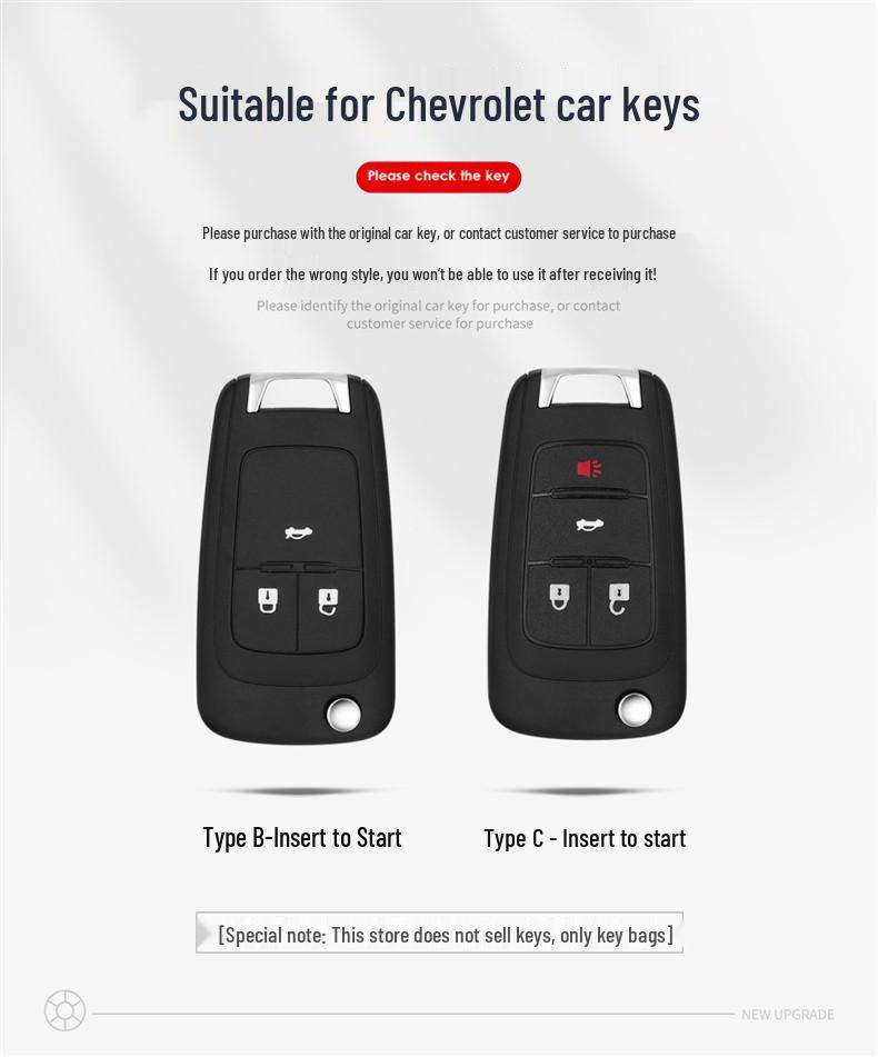 Chevrolet Key Cover for Cavalier, Malibu, Cruze, Trax, Monza, Sail, Joy, Encore