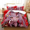 3D Anime Kawaii Nakiri Ayame Printed Bed Set Duvet Cover Pillowcase Bedding Set Bed Linen Sheet Quilt Cover Full Queen King Size