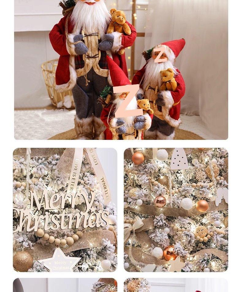 Snowfall White Flocked Christmas Tree - 1.2/1.5/1.8/3m Bare Tree for Home Decoration
