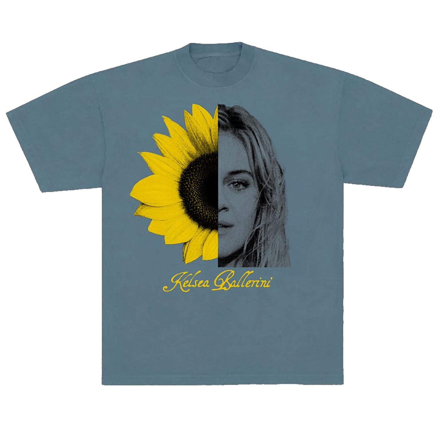 Men s Kelsea Ballerini Sunflower Face Tee T-shirt Large Turquoise M
