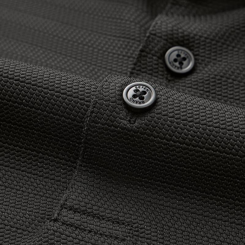 Men's Textured Stripe Short Sleeve Polo Shirt