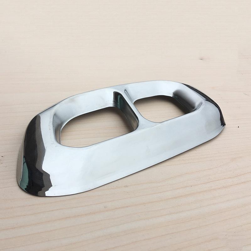 Stainless Steel Silver Exhaust Pipe Cover for 2020 Mercedes-Benz GLC 4WD Models