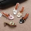 Women's Thick Heel Summer Slippers – 2025 Fashion, 5cm High Heel Sandals