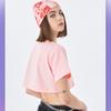 Top corto, maglietta corta bianca da donna, estate, versione coreana a maniche corte, tinta unita, per studenti, a vita alta, con ombelico che perde, ampia e versatile.