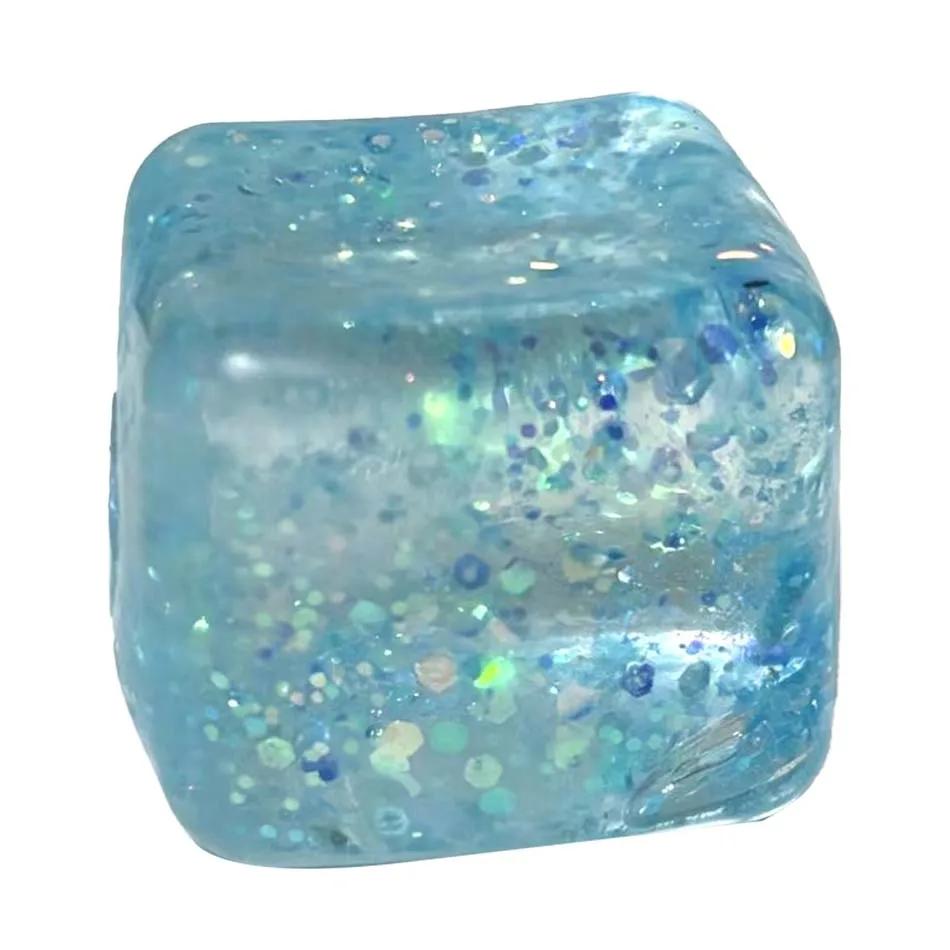 Colorful Hot Maltose Cube Stress Relief Squeeze Toy Slow Rebound Anti-Stress Decompression Small Ice Cubes Polar Light