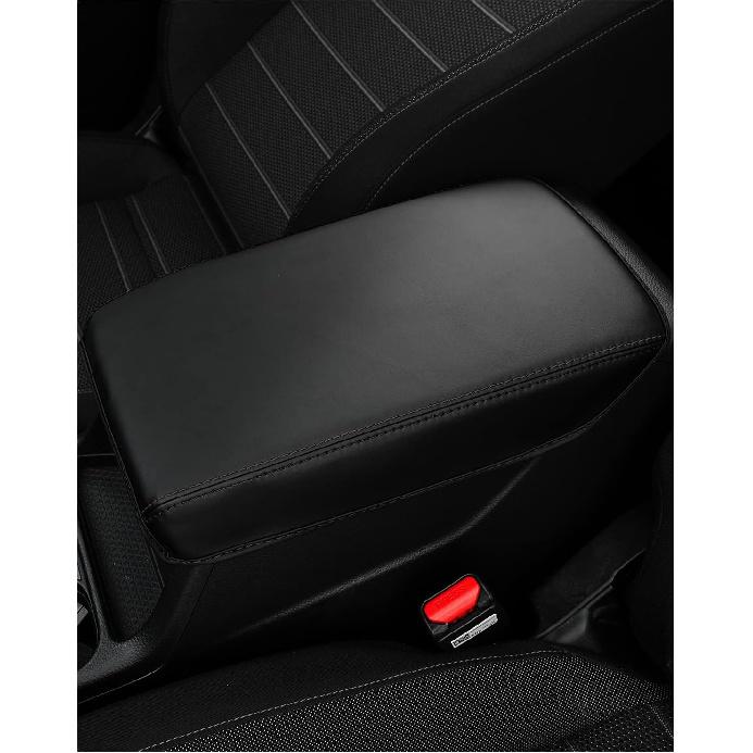 KUST Behave Car Armrest Cover Saver,1 Piece Armrest Cover Fit for Honda CRV 2017-2021 Central Console Armrest Box CRV Black with Black Stitches