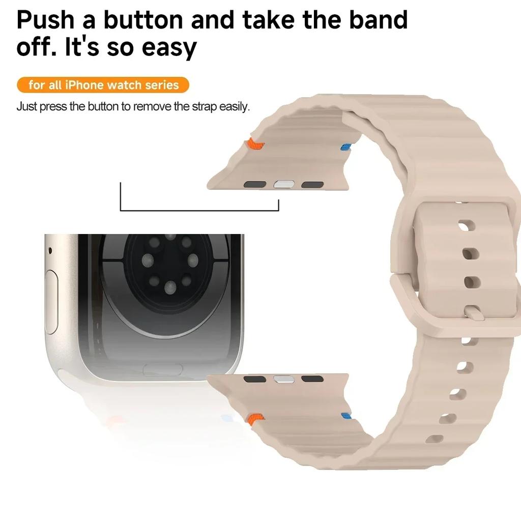 Silicone Sport Straps For Apple Watch Band 46mm 40mm 45mm 41mm 49mm 44 42mm Correa Bracelet Iwatch Series 10 7 8 Se 6 9 Ultra 2