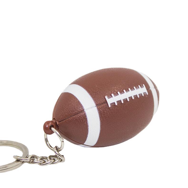Cartoon Mini Rugby LED Licht Klingender Schlüsselanhänger Zubehör