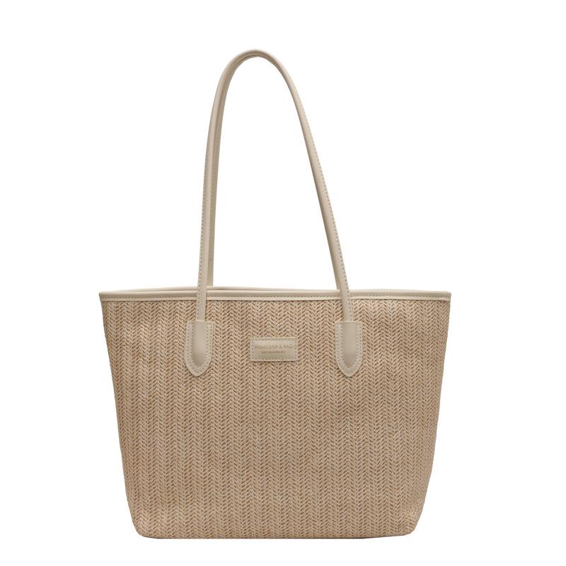 Woven Straw Bag Women's Large Capacity 2025 New Summer Versatile Shoulder Bag Texture Class Tote Bag