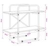 Bookshelf 2 Tiers 80 x 35 x 70 cm PB Black Oak Effect