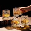 Whiskygläser Drehendes Whiskyglas Mit Glasfuß 360 Grad Drehbar Kristall Rumglas Für Cocktailparty Trinken Neu