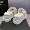 Fashion 8.5CM Casual Wedge Slippers Women Crystal New Summer Platform Sandals Woman Open Toe Comfortable Female Chunky Beach Slippers