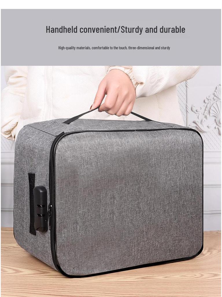 Sac de Rangement Multifonctionnel Grande Capacité pour Passeport et Documents