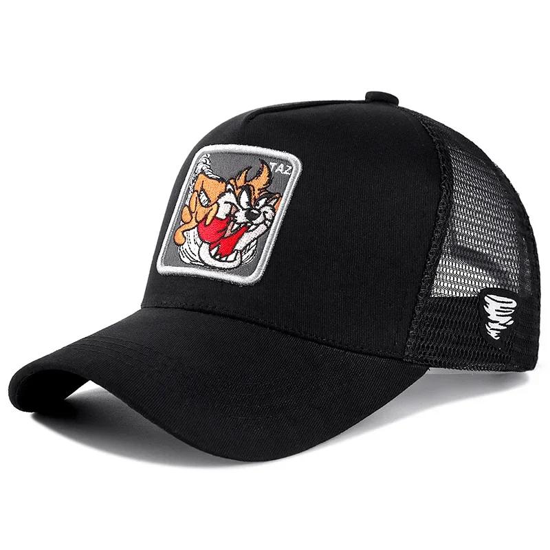 High Quality Anime Cartoon Snapback Cotton Baseball Cap Men Women Hip Hop Dad Mesh Hat Trucker Hat