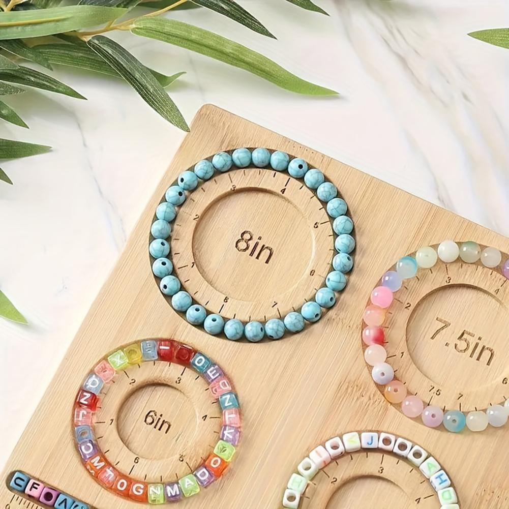 Multi-Bracelet Wood Beading Board Beading Organizer Beading Tray Plate Bead Maker For Jewelry Making Necklace Measuring Tool