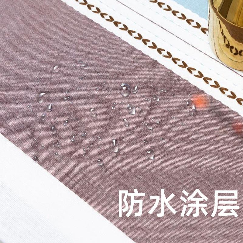 Imitation Cotton And Linen Waterproof And Oil-Proof Rectangular Tablecloth Leave-In Household Dining Table Cloth Coffee Table Cloth