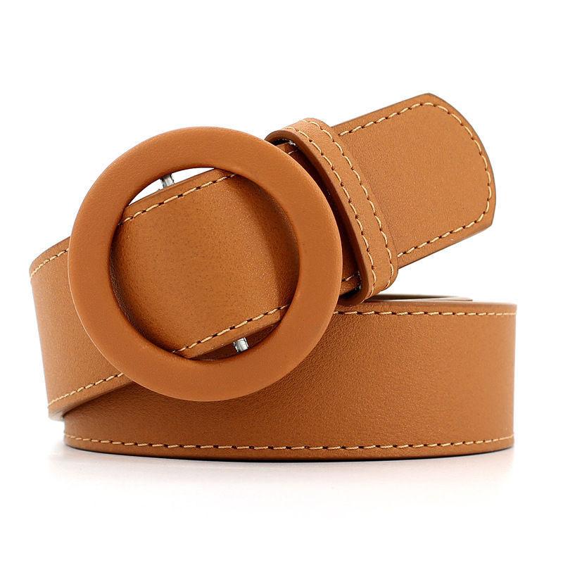 Stylish Pu Women's Waist Belt With Smooth Buckle For Fashionable Casual Look In Five Colors